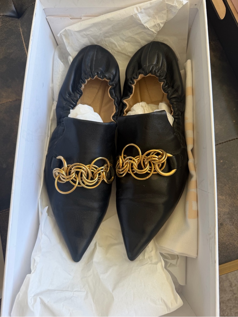 Chloé Reese Chain Bit Loafers – Size 37.5